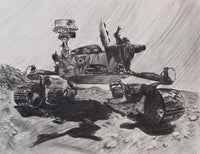Canvas Prints - Mars rover charcoal drawing